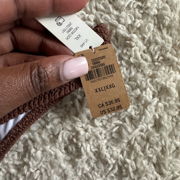 New Victoria’s Secret Brown Textured Women's Bikini Bottom size XXL - Picture 2 of 3